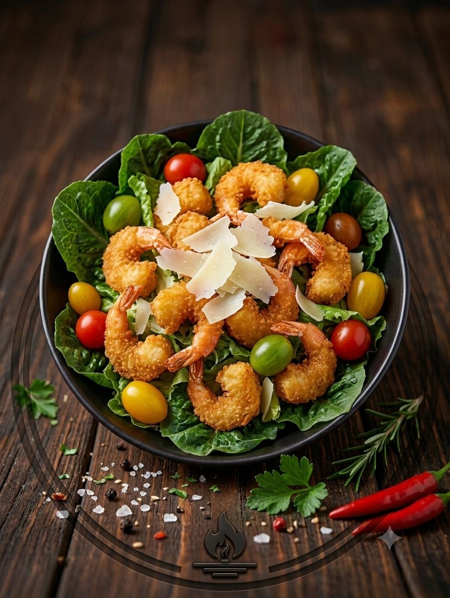 Caesar Salad with Shrimp